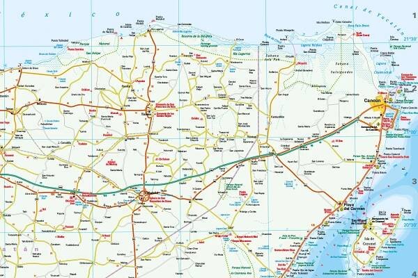 Yucatan 1:650.000 mapa RKH | International Travel Maps CZ
