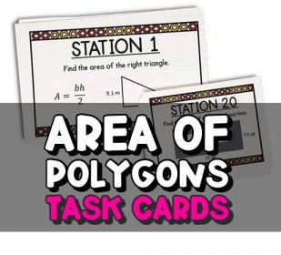 My Math Resources - Area of Polygons 6.G.1 Task Cards