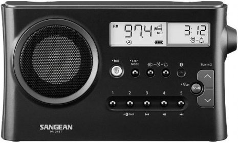 Sangean PR-D4 BT stolní rádio KV (AM), AM, DV (AM), FM Bluetooth metalická šedá (mat)
