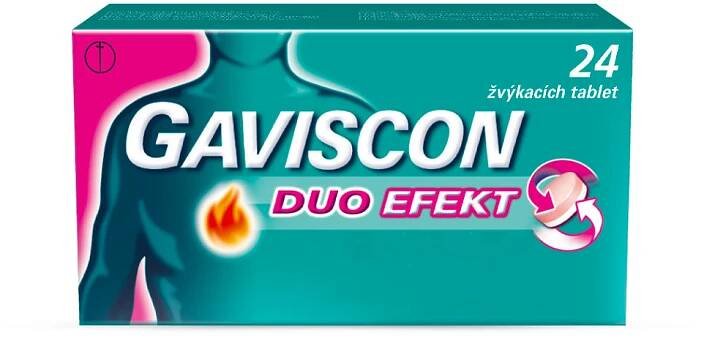 Gaviscon Duo Efekt 24 žvýkacích tablet
