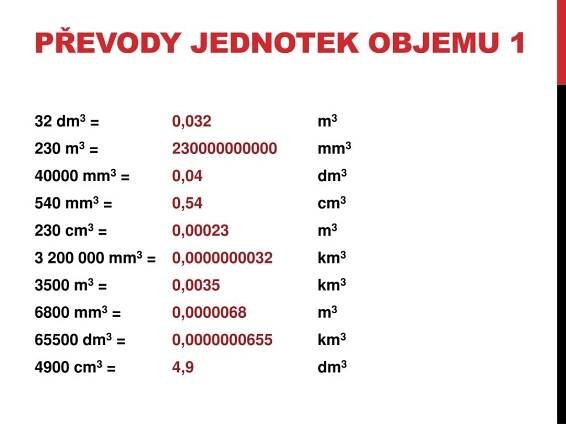 PPT - Opakování – převody jednotek, příklady PowerPoint Presentation - ID:2234272