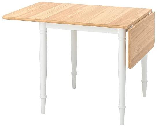 DANDERYD sklápěcí stůl, dýha dub/bílá, 74/134x80 cm - IKEA