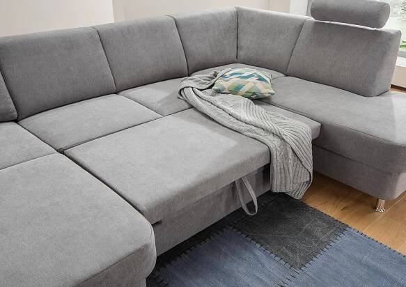 SEDACÍ SOUPRAVA, textil, šedá - šedá/barvy chromu, Design, textil/plast (198/301/165cm) - Xora