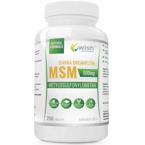 MSM 500 mg Organická síra 250 tablet