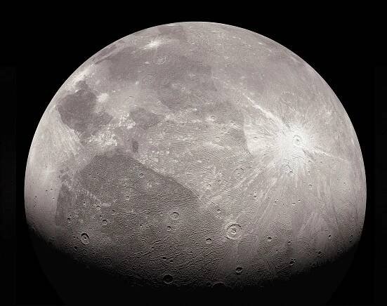 Ganymede moon has a huge internal ocean and salty surface
