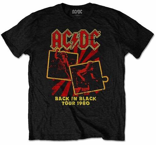 AC/DC tričko, Back in Black Tour 1980 Black, pánske | Musicwear - Tričká, mikiny