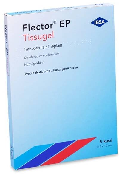 Náplast proti zánětu a bolesti Tissugel Flector EP, IBSA levně | Kupi.cz
