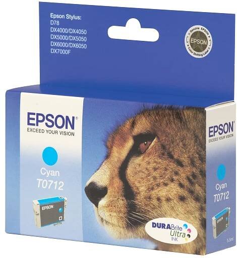 Inkoustová náplň EPSON C13T071240 C13T07124012 azurová (cyan) | kak.cz