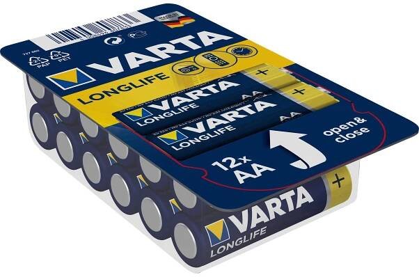 Varta LONGLIFE AA Big Box 12 tužková baterie AA alkalicko-manganová, 2800 mAh, 1.5 V, 12 ks