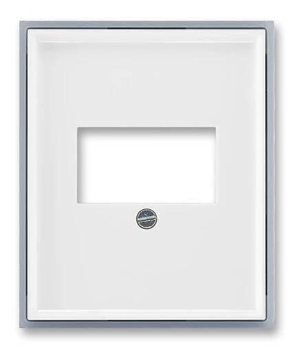 5014E-A00040 04 Kryt zásuvky reproduktorové, HDMI, USB, VGA nebo USB nabíječky, bílá/ledová šedá, ABB Element