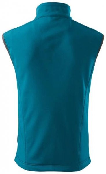 MALFINI Pánská softshellová vesta Vision - Tmavý tyrkys | 3XL