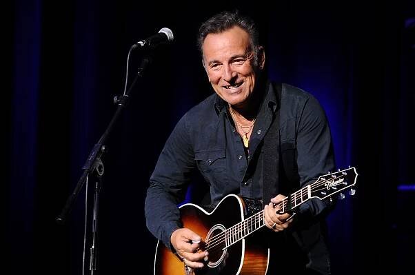 Musician Bruce Springsteen performs on stage at the New York Comedy Festival and the Bob Woodruff Foundation's 9th Annual Stand Up For Heroes Event on November 10, 2015 in New York City. 