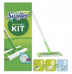 Swiffer mop + 11 náplní (8 suchých, 3 mokré)