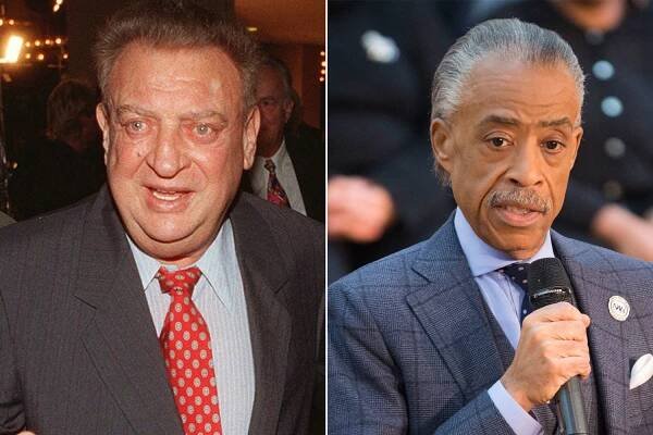 Comedian Rodney Dangerfield (left) and Al Sharpton reportedly held ties to the same mobster, according to a report.