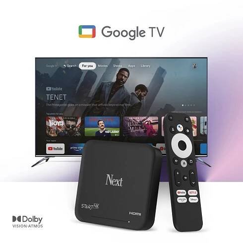 Multimediální box Google TV Next Start 4K, 2+16 GB, Netflix, Dolby Atmos+Vision