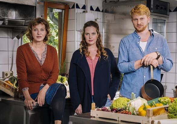 Meine Mutter und plötzlich auch mein Vater - Promo - Margarita Broich, Diana Amft, Lucas Prisor