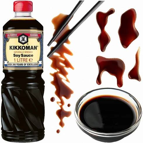 Japonská Sójová Omáčka na sushi Naturalně vařená 1 litr 1000 ml KIKKOMAN