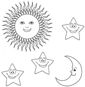 Słońce księżyc i gwiazdy