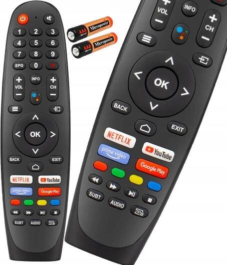 UNIVERZÁLNÍ DÁLKOVÝ OVLADAČ PRO TELEVIZI BLAUPUNKT NETFLIX YOUTUBE GOOGLE AMAZON + BATERIE
