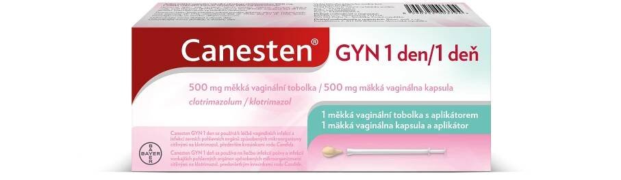 Canesten® GYN 1 den ve formě měkké vaginální tobolky nebo vaginální tablety