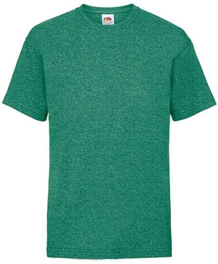 Dětské tričko Fruit of the Loom Kids Valueweight T, Retro Heather Green