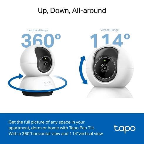 TC74 | Domácí bezpečnostní otočná Wi-Fi kamera s AI | Tapo