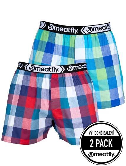 Pánské boxerky Meatfly Gigi, Navy Red / Green