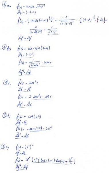Matematická analýza – Derivace funkce