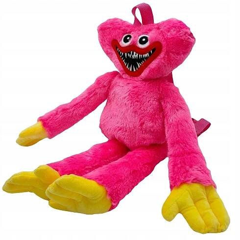 PLYŠOVÝ BATOH HUGGY WUGGY MĚKKÝ PLYŠÁK 2v1 PLYŠOVÝ MAZLÍČEK PŘÍTULNÍČEK PLYŠOVÝ