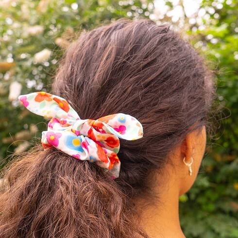 Floral Print Hair Scrunchie