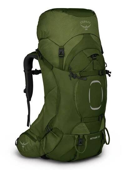 Pánský batoh OSPREY Aether 55 II garlic mustard green