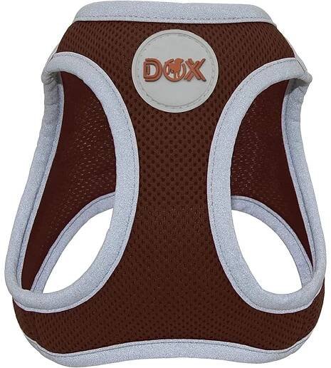 Postroj Air Mesh pro psa | DDOXX | Reflexní, velikost XL, hnědá