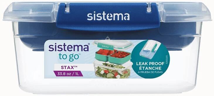 Sistema Box na jídlo s vložkou Stax To Go 1 l ocean blue od 189 Kč - Heureka.cz