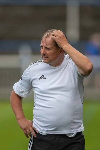 Utkání 17. kola MSFL: FK Frýdek-Místek - FK Třinec, 13. září 2023, Frýdek-Místek. Trenér Třince Martin Pulpit.