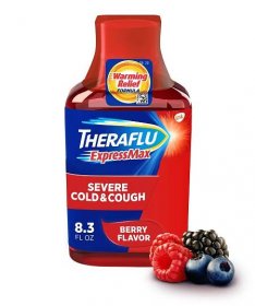 Theraflu Expressmax Severe Cough Cold and Flu Syrup Medicine, Berry Flavor, 8.3 oz