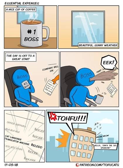 [Comic] Essential Expenses | Tohfu Cat