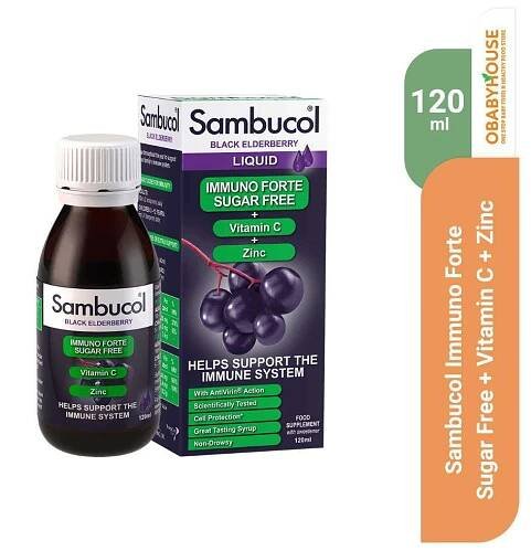 Sambucol Immuno Forte Sugar Free + Vit C + Zinc 120 ml