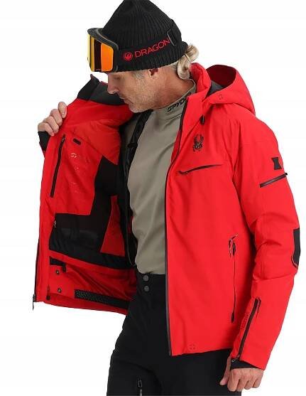Pánská lyžařská bunda Spyder Monterosa 30k/30k PrimaLoft Gold Červená M Kód výrobce 38SA075408-SPR