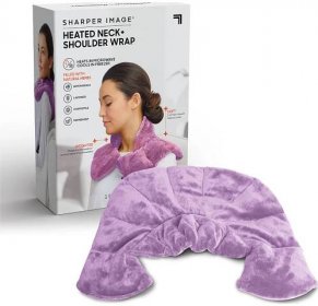 Sharper Image Neck and Shoulder Massage Body Wrap Purple 1014960 - Best Buy