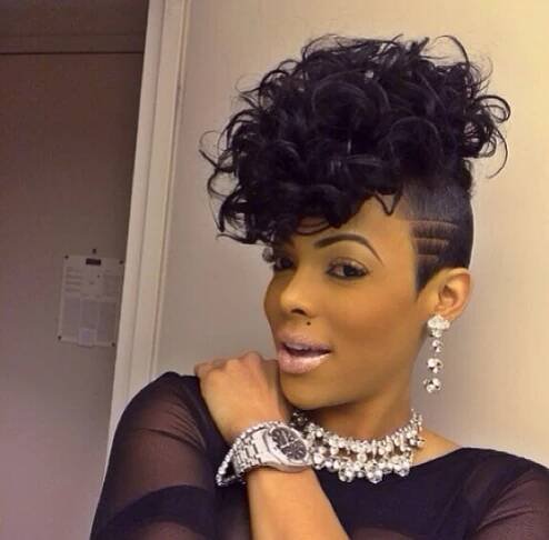 Keyshia Cole Mohawk hairstyles