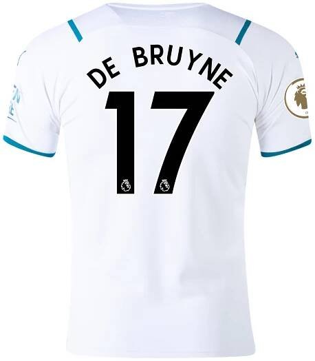 Kevin De Bruyne Manchester City 21/22 Away Jersey by PUMA
