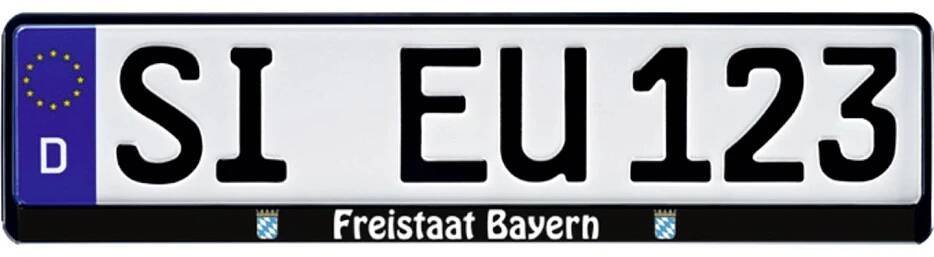 HP Autozubehör Freistaat Bayern plast držák registrační značky černá (d x š x v) 13.5 x 53 x 1.5 cm : Půhy.cz