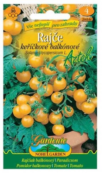 Rajče keříčkové balkónové žluté AZTEK, semínka. EAN: 8590811513032