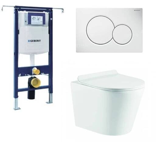 Geberit Duofix Speciál 111.355.00.5 komplet do bytových jader se závěsným WC RIMLESS Ovale Basso