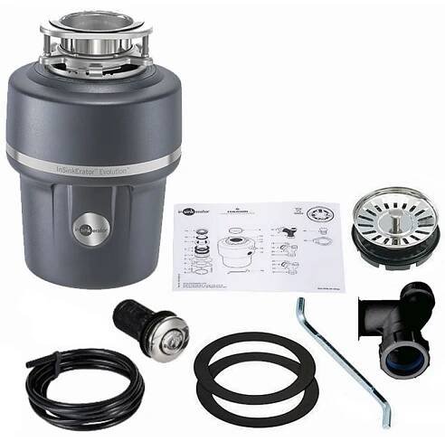 BAZAR!! InSinkErator M100 Evolution drtič kuchyňského odpadu POŠKOZENÝ KRYT !!