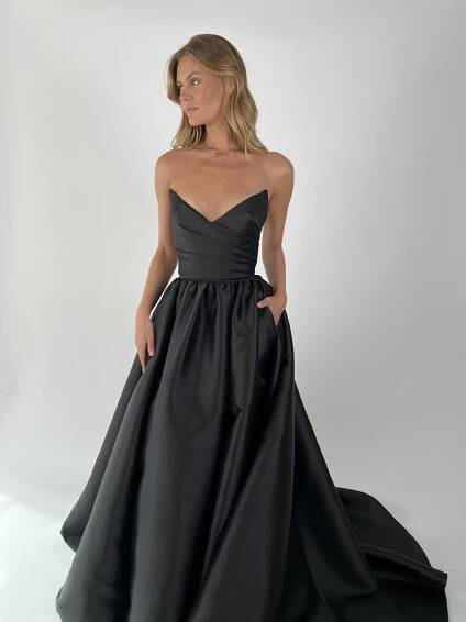black wedding dress karen willis holmes alternative wedding dresses australia