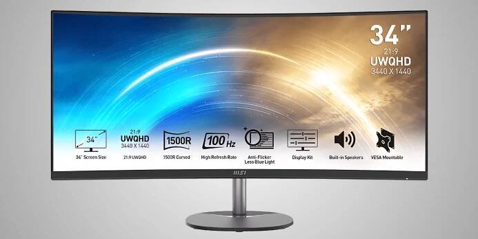 Prohnutý ultraširoký monitor už koupíte za 6990 Kč. Tento model od MSI se hodí hlavně na filmy a hry