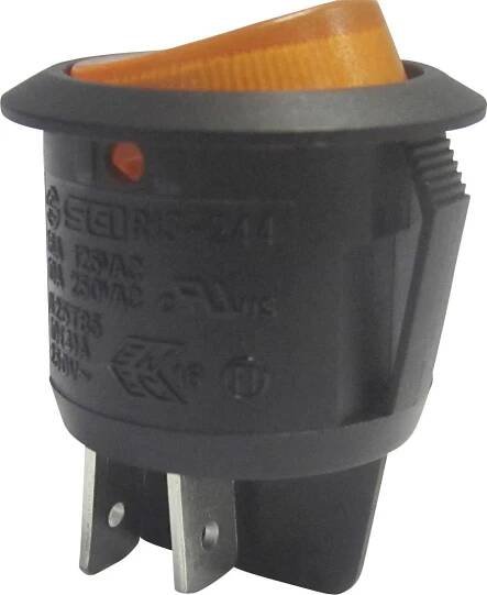 TRU COMPONENTS 1587657 kolébkový spínač TC-R13-244B-02 B/Y 220 V/AC 250 V/AC 10 A 2x vyp/zap s aretací 1 ks