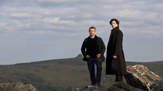 martin, actor, sherlock holmes, s, Martin man, men, benedict cumberbatch, freeman, jacket, cumberbatch, 2K, benedict, black, leather