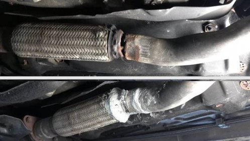 Broken exhaust pipe repair (easy repair WITHOUT DISMANTLING)